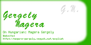 gergely magera business card